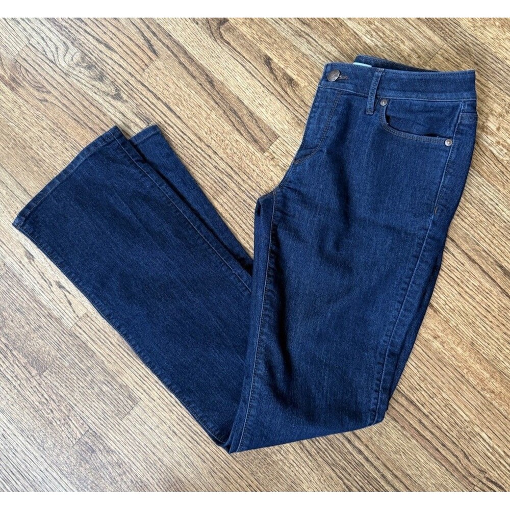 Ann Taylor Loft Curvy Boot Fit Dark Denim Jeans Stretch Size 4